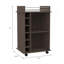 Chariot-bar Dukat, deux tablettes, six supports à vin intégrés, quatre roulettes-1131478209