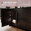 Buffet moderne incurvé de 63,78 pouces avec tablettes ajustables-1754217394