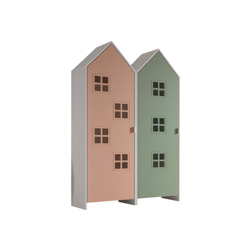 Casami Bruges 2 Door Wardrobe, Pink/Green