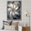 «Blossoming White Fractal Flower I», reproduction d'art sur toile