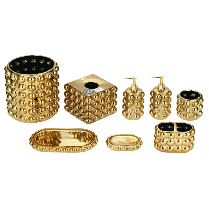 8pc Resin Bathroom Accessories Set