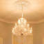 Médaillon de plafond en polyuréthane blanc apprêté 37-1 / 2 po x 1-7 / 8 po feuillage et fleurs