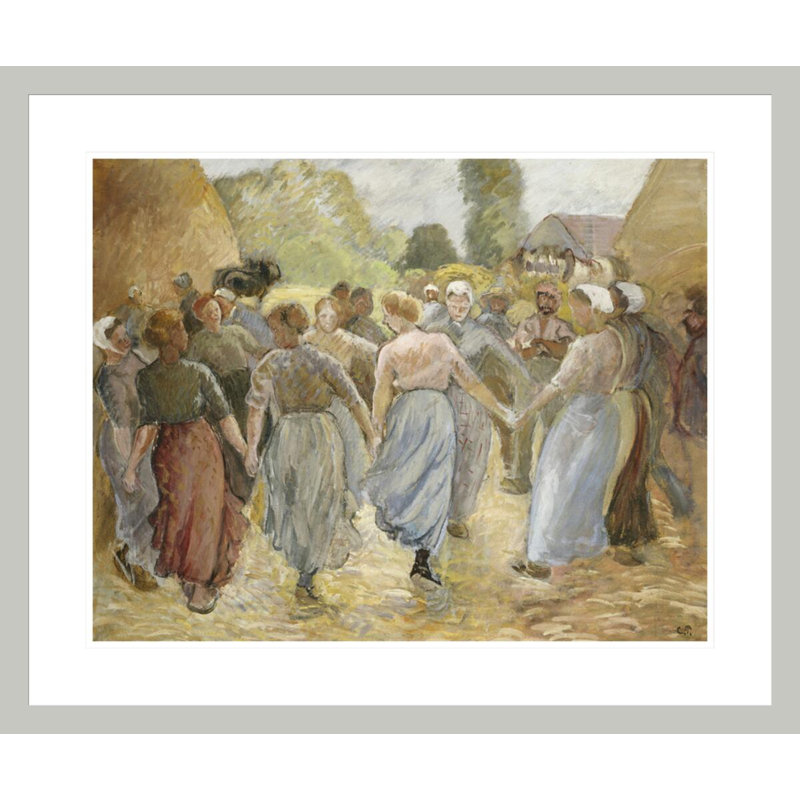 «The Circle» par Camille Pissarro, impression giclée sur cadre, 23.5" H x 28.15" W