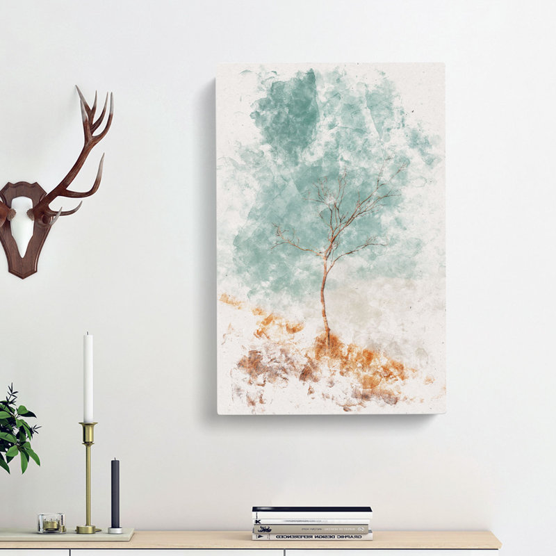 Lonely Tree - Wrapped Canvas Painting, 60cm H x 40cm W x 4cm D