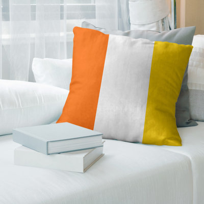 Striped Linen Reversible Throw Pillow