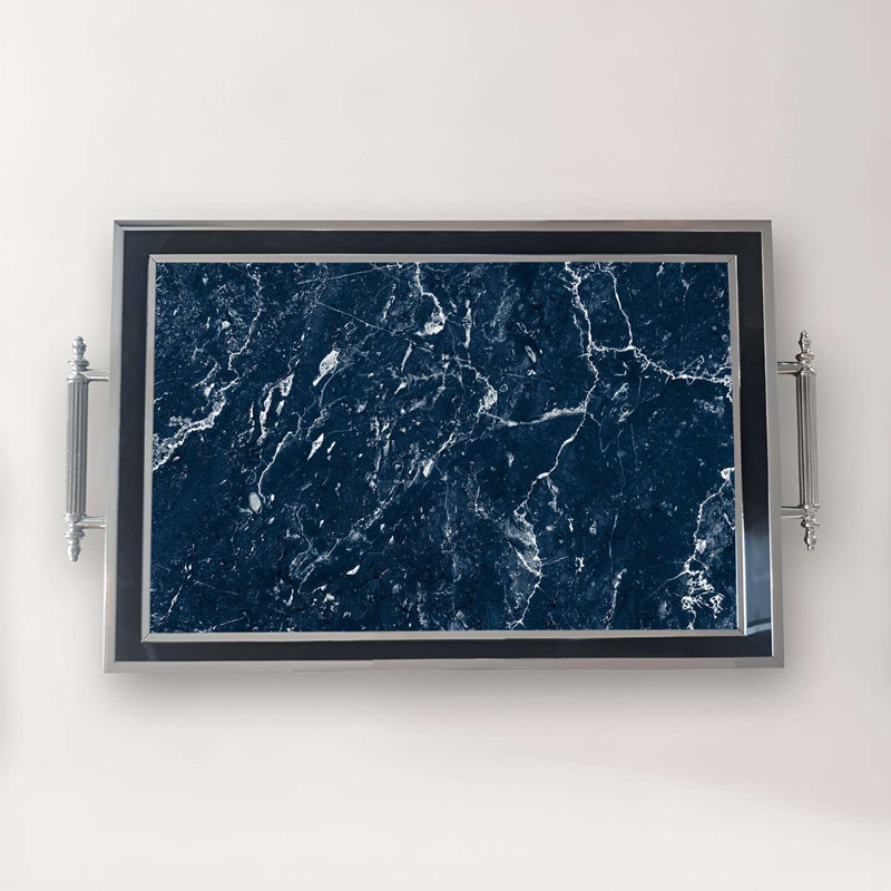 Elegant Glass Serving Tray, 19.7 x 11.4 x 1.4 inches | 100% High-Quality Glass | Perfect for Entertaining & Serving | Stylish and Functional Design for Home & Parties | Durable and Easy to Clean