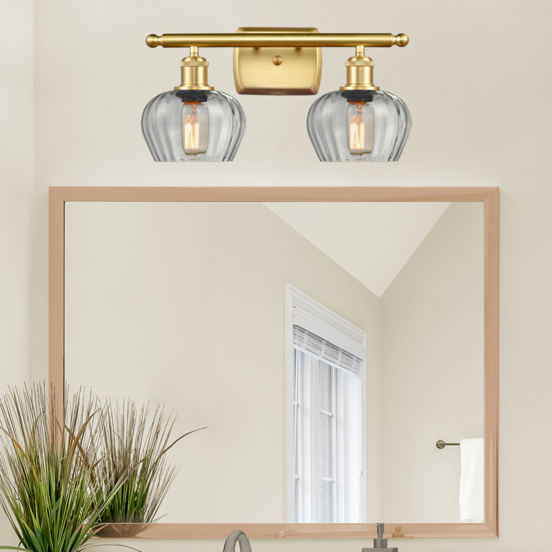 Éclairage pour meuble-lavabo à intensité variable Calton, Or satiné