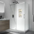 Cabine de douche rectangulaire coulissante sans cadre Julien l 48 po x P 34 po x H 76 po