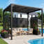 Ensemble de pergola à persiennes l 8 pi x P 10 pi avec 2 jardinières et treillis