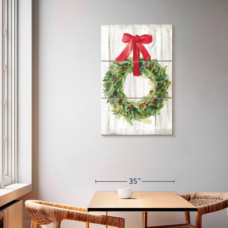 Couronne de Noël sans oiseaux Lelend Woodland, H 57 po x l 36 po