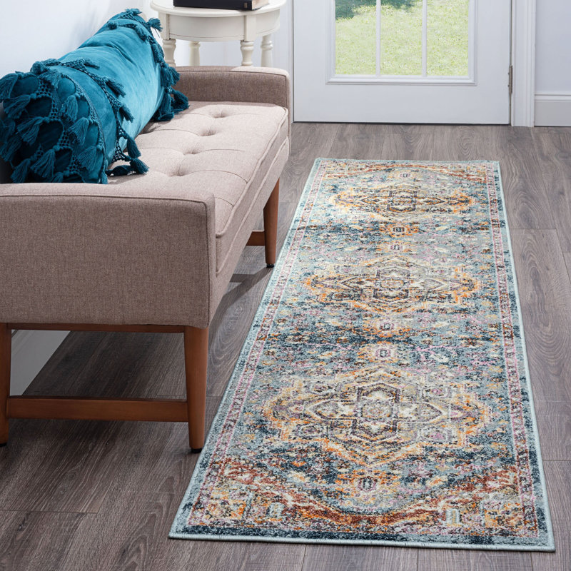 Tapis denim Javin, Tapis de couloir 2 pi 3 po x 12 pi