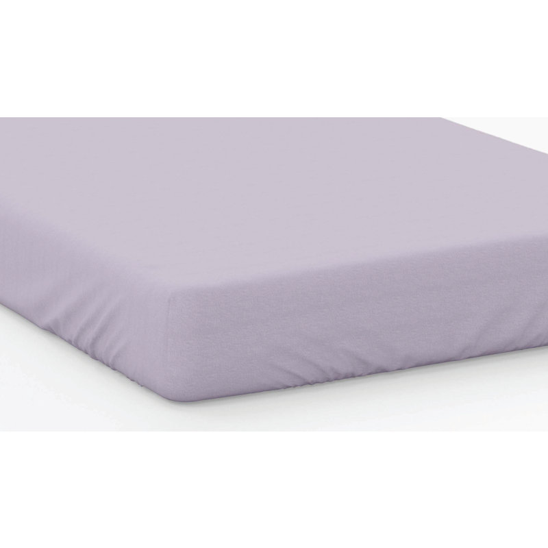 200 TC 50/50 Percale Polycotton Percale Fitted Sheet, Heather, Double (4'6)