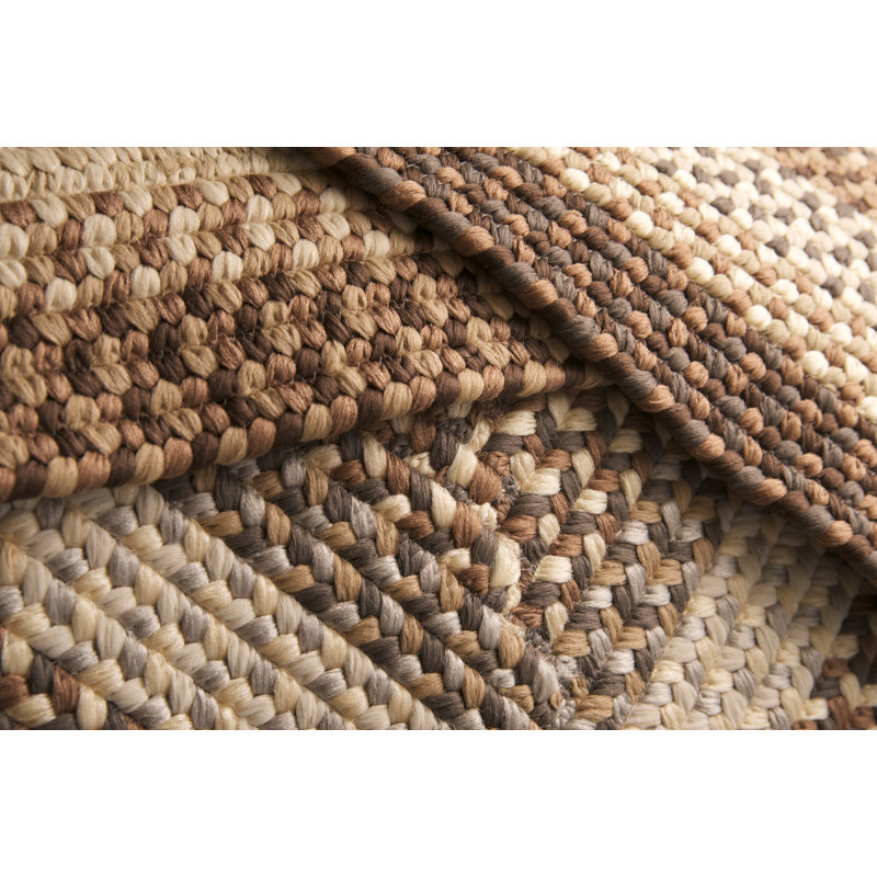 Tapis bleu à motif géométrique tressé Dietz, Rectangle 4 pi x 6 pi