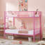 Structure de lit superposé simple en métal avec échelle Aafke Kids-573259566