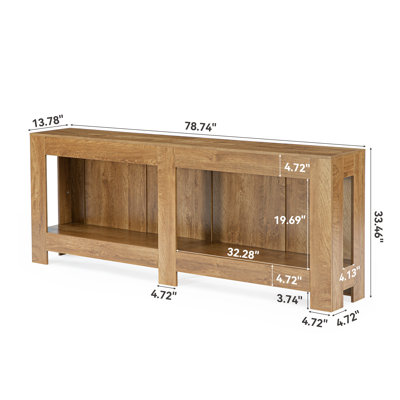 78.74" Extra Long Console Table with Open Storage for Entryway