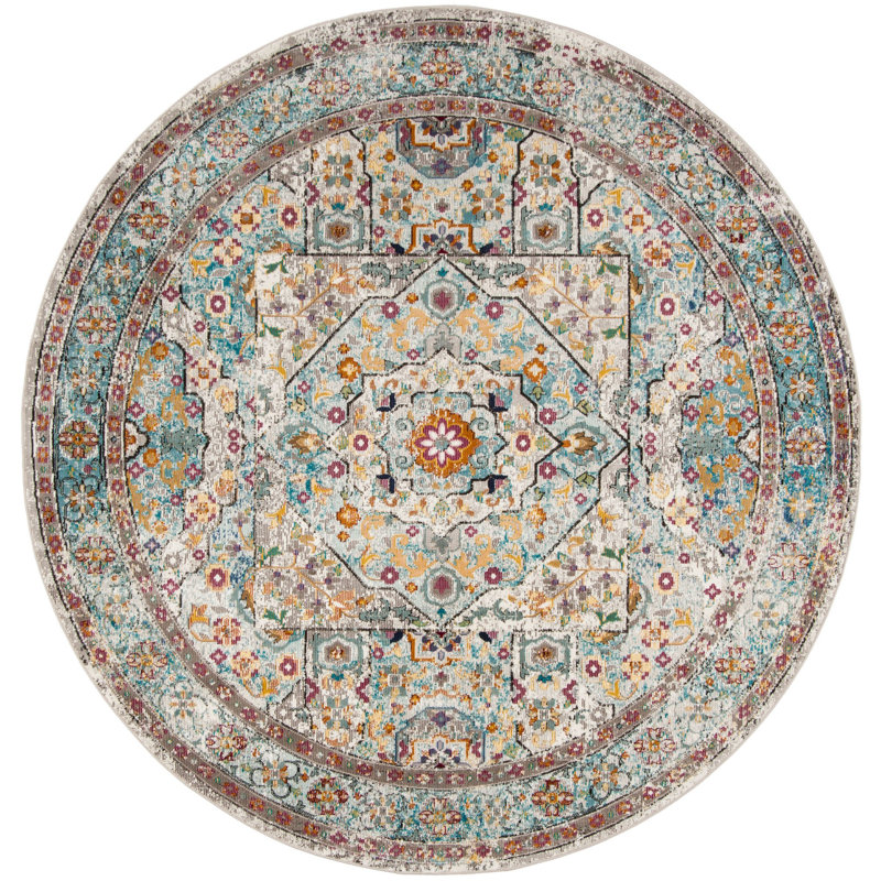 Bruckmann Performance Oriental Rug, Round 6'5"