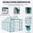 8X10ft Double Door Polycarbonate Greenhouse Raised Base And Anchor Aluminum Heavy Duty Walk-In Greenhouses For Outdoor Backyard In All Season-121362691-121362692