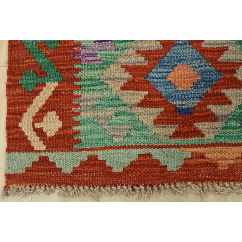 Tapis unique vert de 6 pi 7 po x 9 pi 10 po