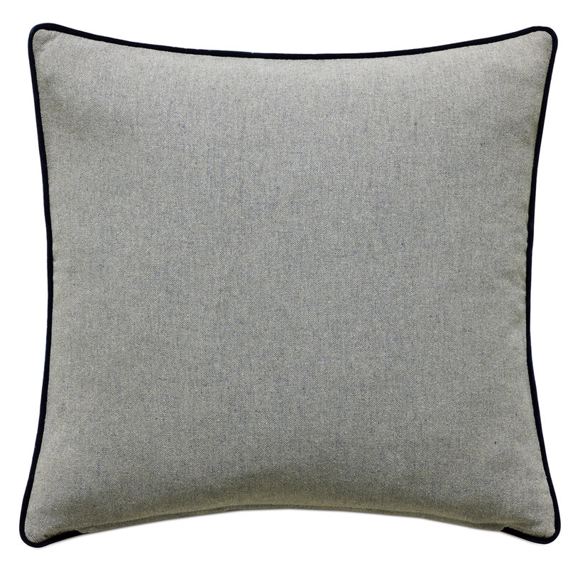 Arthur Damask Reversible Throw Pillow, Polyester, 22"H x 22"W x 5"D