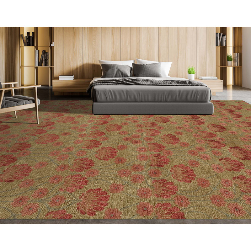 Floral Area Rug, Rectangle 4' x 6'