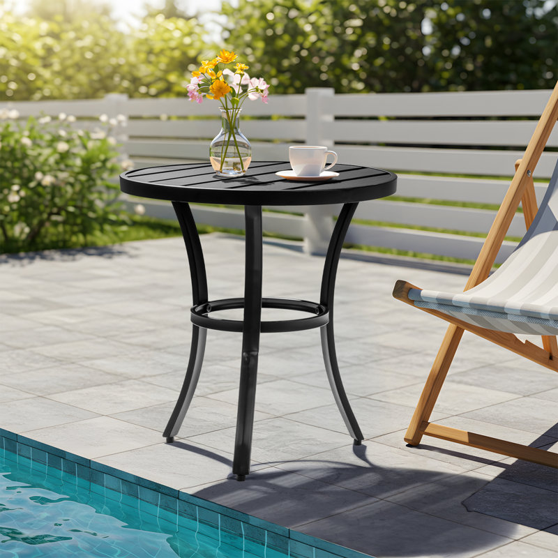 Table d'appoint ronde en métal Patio