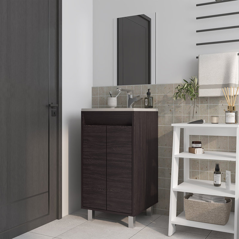 Armoire de salle de bain avec 2 portes