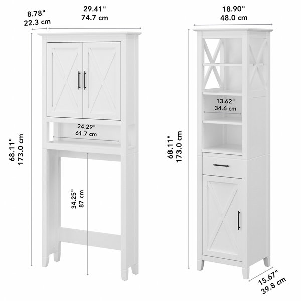 Veda 68.11 H Bathroom Storage Furniture Set Sand & Stable Finish: Driftwood Gray