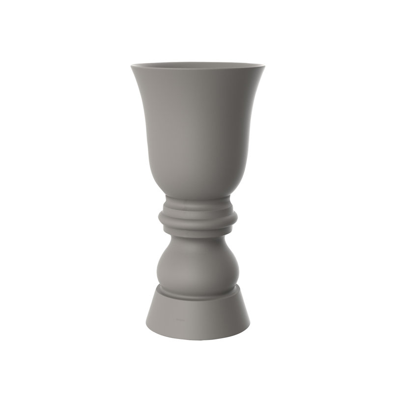 Suave Resin Pot Planter, 59" H x 29.5" W x 29.5" D, Taupe