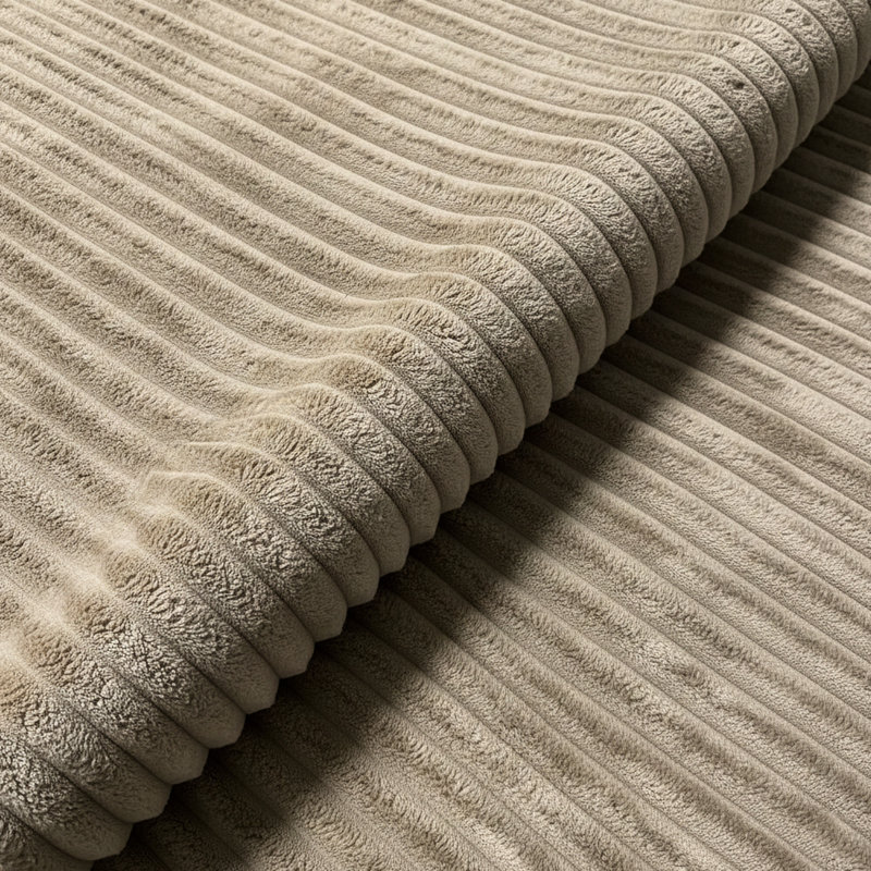 Velours côtelé en velours côtelé entièrement compressé - chameau sans assemblage Utilisation polyvalente en design d'intérieur Dimensions compactes requises pour les petits espaces