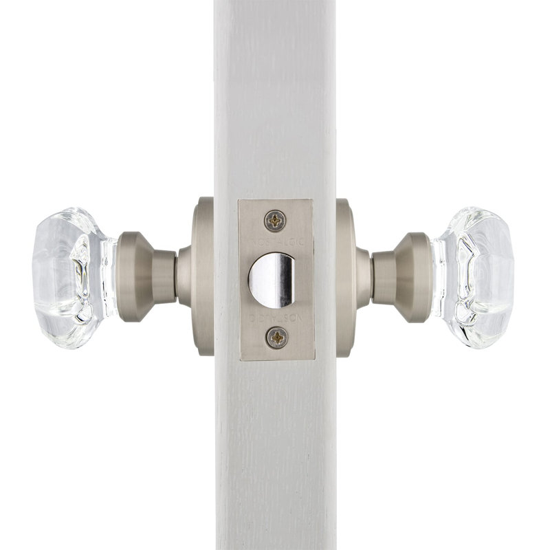 Classic Rosette with Waldorf Door Knob, Satin Nickel, 2-3/4”