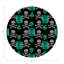 Gem Emeralds Skull Vegan Leather Round Coasters-341741359