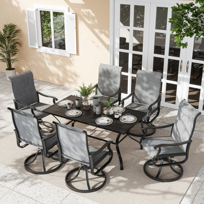 Avionce Outdoor Dining Armchair With Table