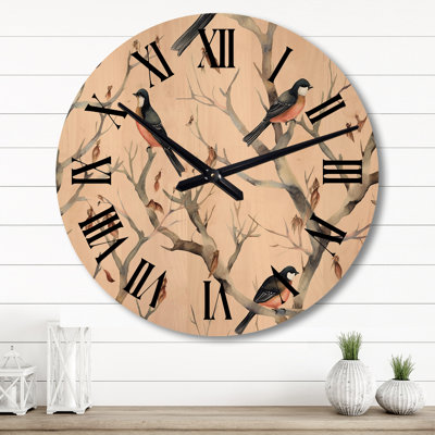 Petite horloge murale en bois