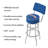 Swivel Upholstered Counter Stool with Steel Frame