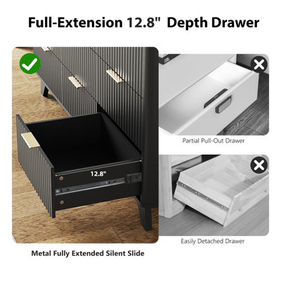 57" 9-Drawer Grid Chest Dresser