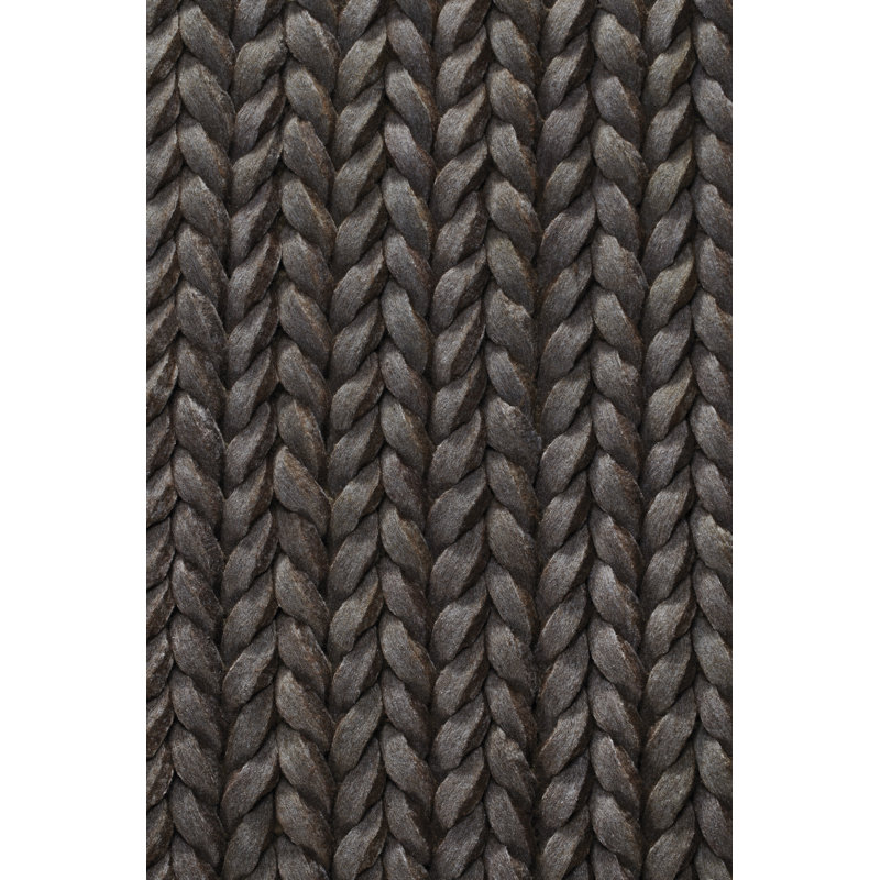 Quinte Solid Colour Wool Hand Woven Area Rug, Rectangle 80 x 150cm