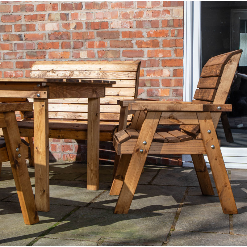 Charleah Rectangular 7 - Piece 6 - Person 180Cm L Outdoor Dining Set, Rustic Wood