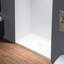 Matte White Textured 60"W x 75"H 3-Piece Premium Solid Surface Tile-Design Tub & Shower Wall Panel Surround Kit – Easy to Install, Trimmable, 1/8" (3mm) Thick-120778255
