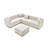 Contemporary Vertical Channel Velvet - Modern Foot Rest For Living Room, Beige With Gold Base Luxurious Room Addition-2065105561