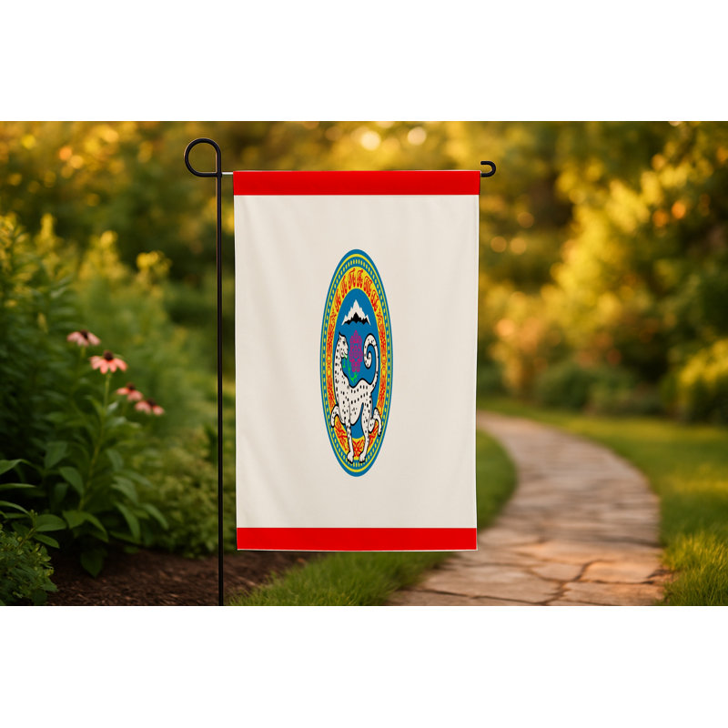 Drapeau de la ville d'Almaty - drapeau extérieur, 36" H x 60" W