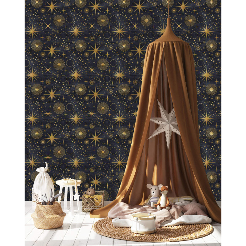 Rouleau de papier peint Fritz Stars and Circles, L 10,42 po x l 25 po