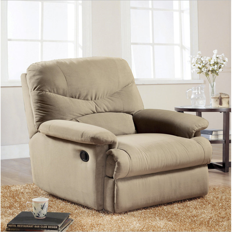 Fauteuil inclinable en microfibre Arcadia, Microfibre/microsuède beige