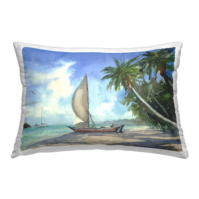 Coussin décoratif High & Dry Boat on Shore