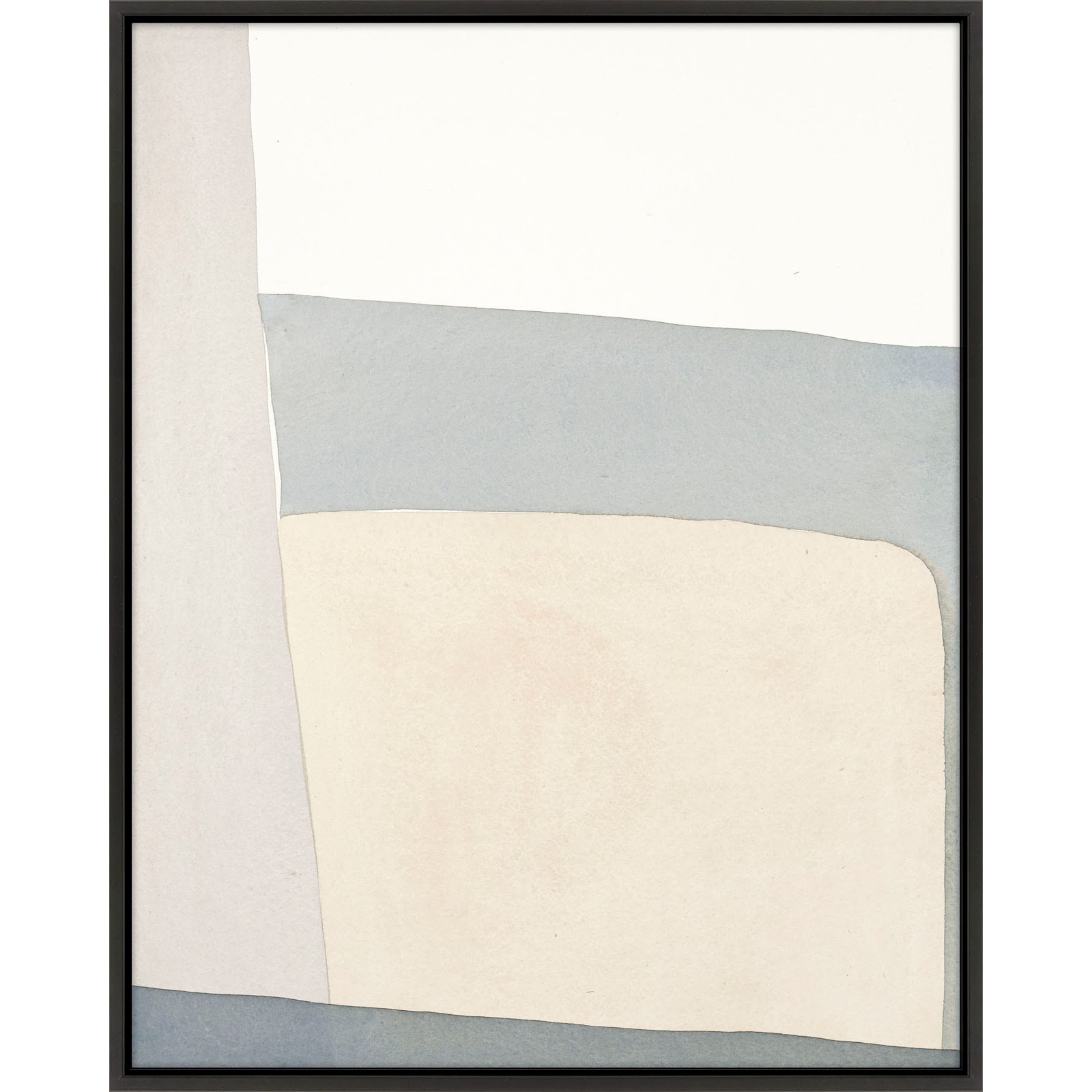 Simple Grey by Julia Balfour, 20" H x 16" W x 1.4" D, Black Framed Canvas