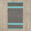 Annia Handwoven Flatweave Cotton Black/Blue Area Rug-1814083719