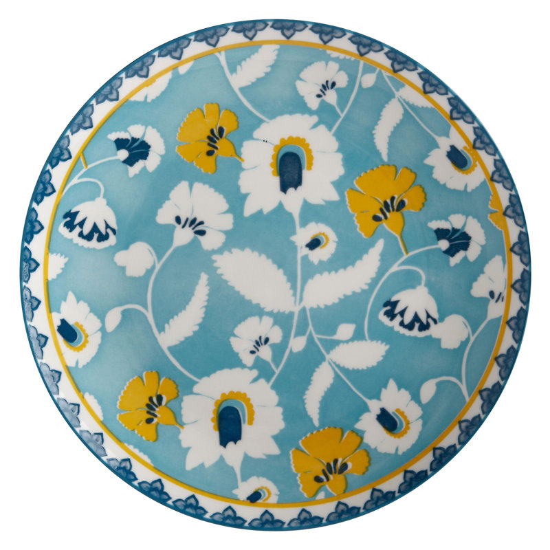 Maxwell & Williams Rhapsody dinner plate, porcelain, blue, 26.5cm, Blue/Green