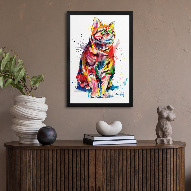 Tabby, affiche encadrée de qualité supérieure par Weekday Best, H 24 po x l 16 po