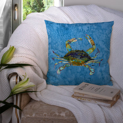 Crab Indoor/Outdoor Square Throw Pillow