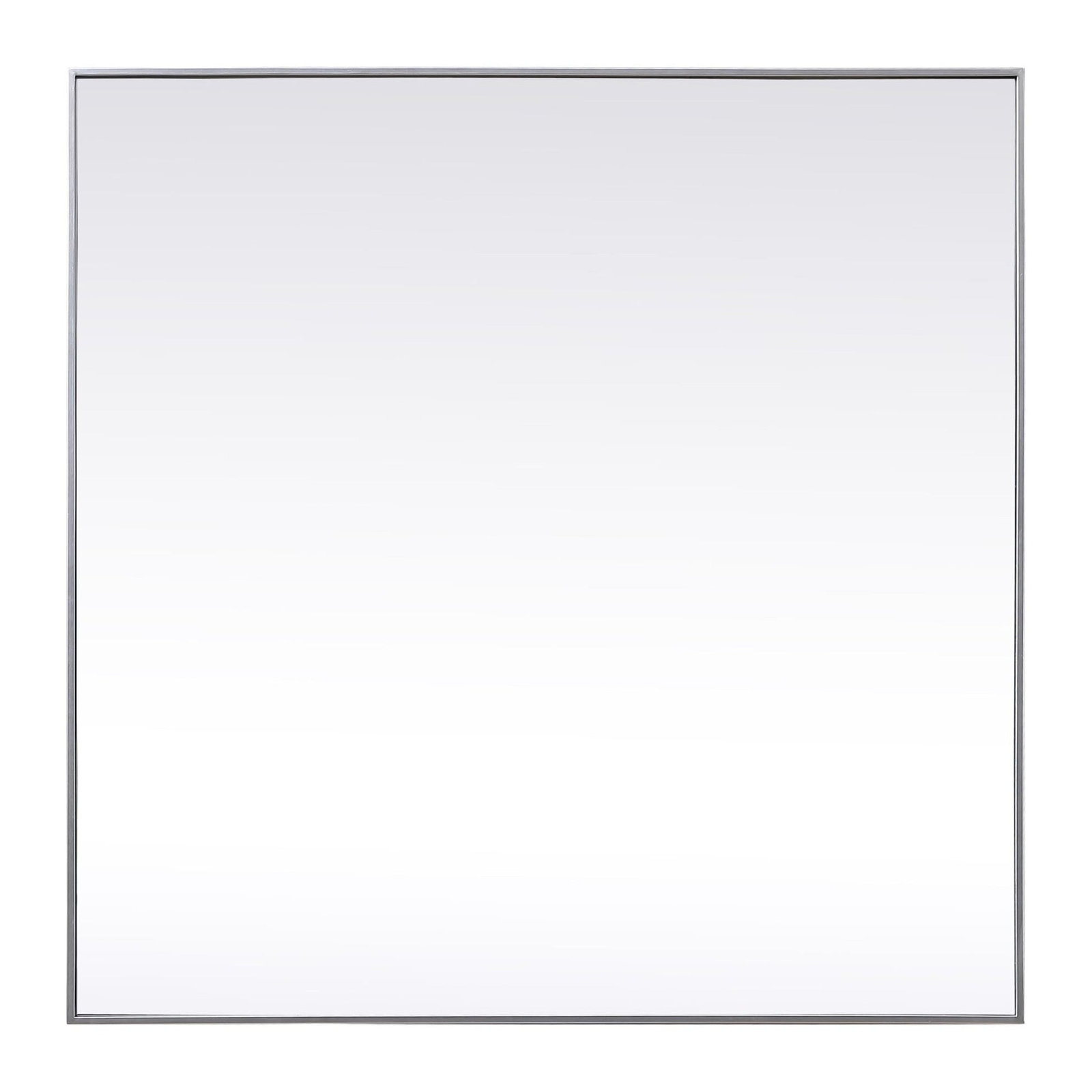Valparaiso Metal Square Wall Mirror, 48"  x 48" , Silver