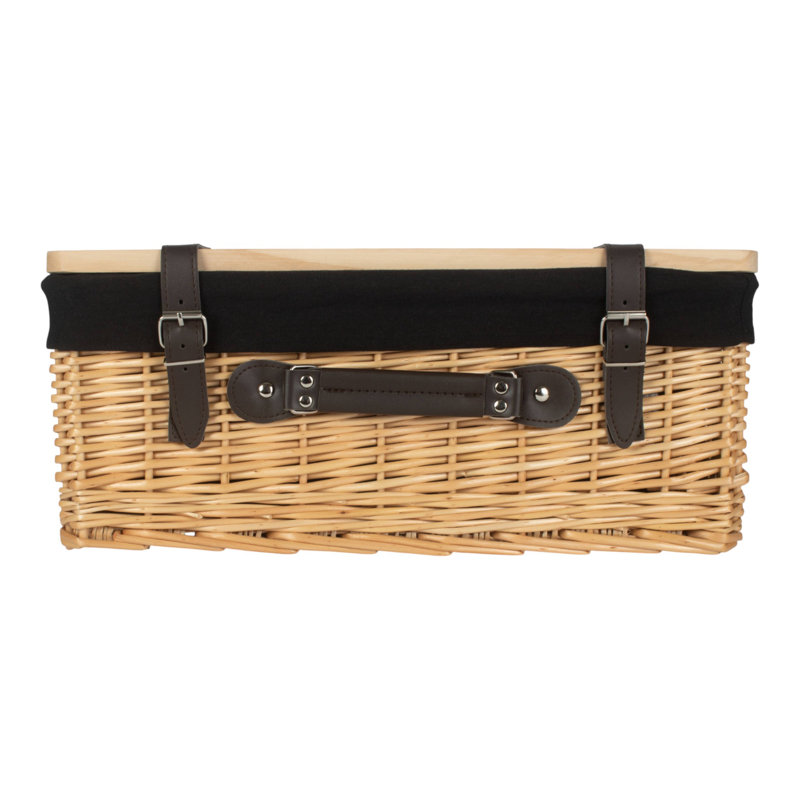 Fleur De Lis Living Wicker Decorative Basket, 15cm H x 36cm W x 25cm D